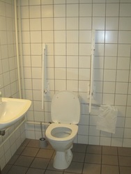 Greve Museum -  Hovedindgang, H-toilet og cafe og museumsbutik
