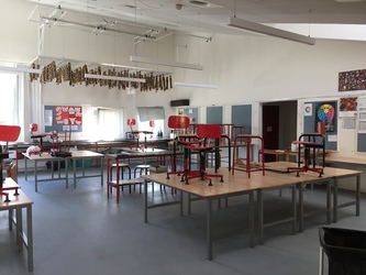 Skovvangskolen - 6. Indgang F2 - Faglokalerne til billedkunst og sløjd