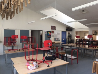 Skovvangskolen - 6. Indgang F2 - Faglokalerne til billedkunst og sløjd